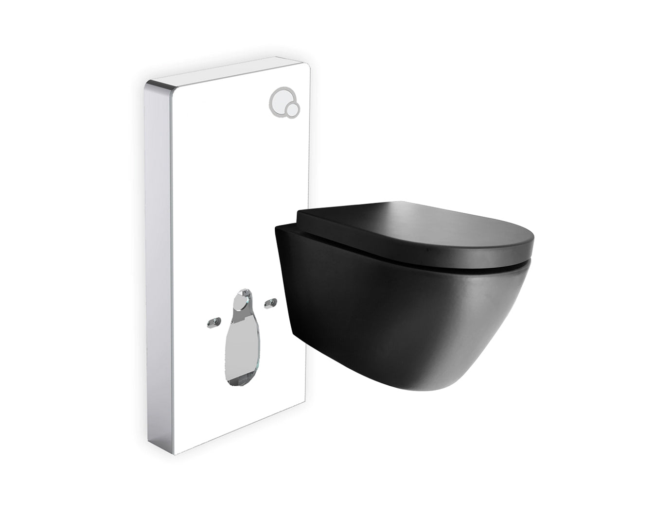 Conjunto completo de WC 46: WC B-8030R Preto