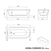 Banheira de canto independente NORA CORNER