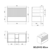 Lavatório Duravit com toucador BELDIVO 80 cm
