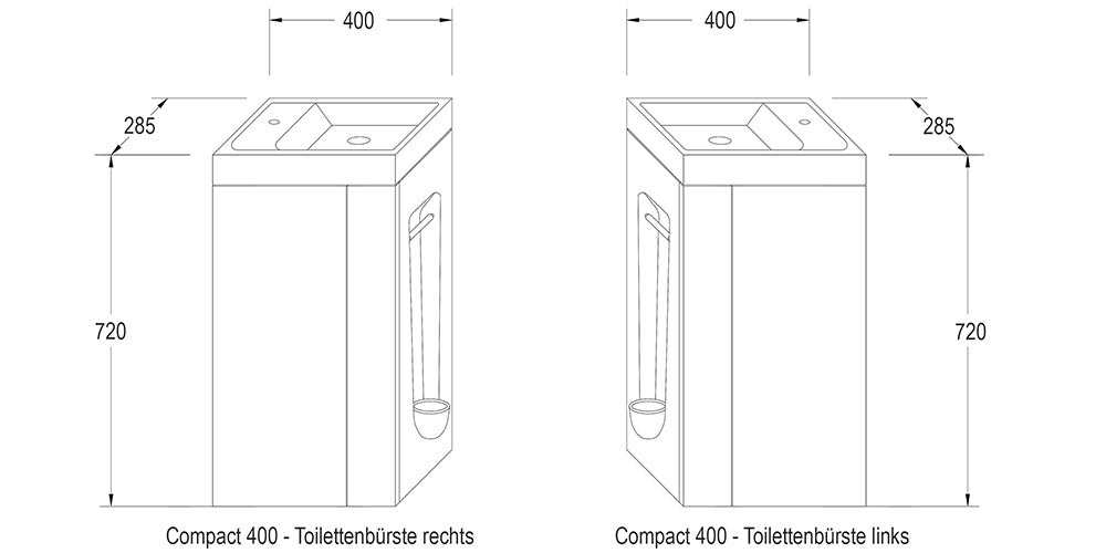 Conjunto de móveis de casa de banho Compact 400