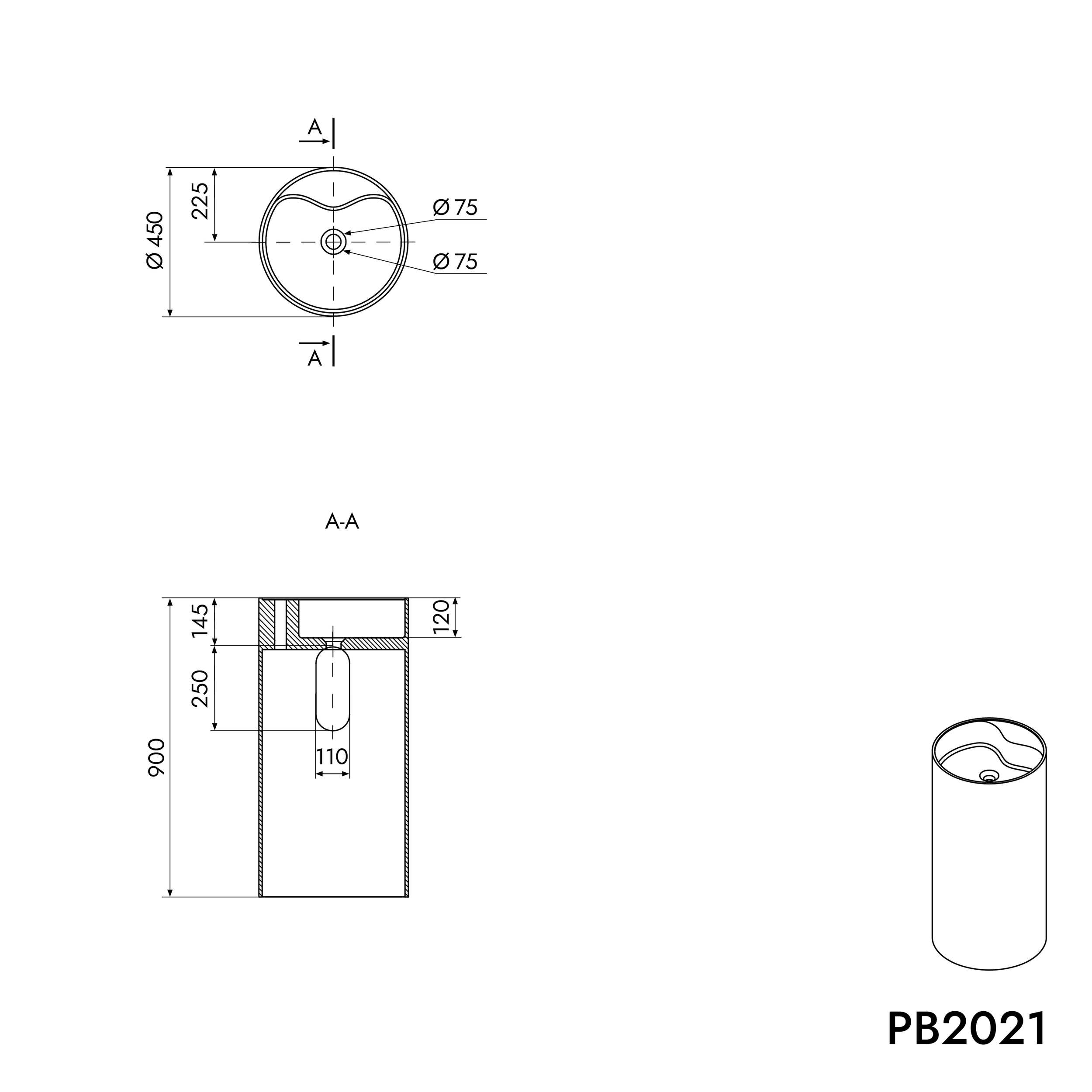 Lavatório independente PB2021