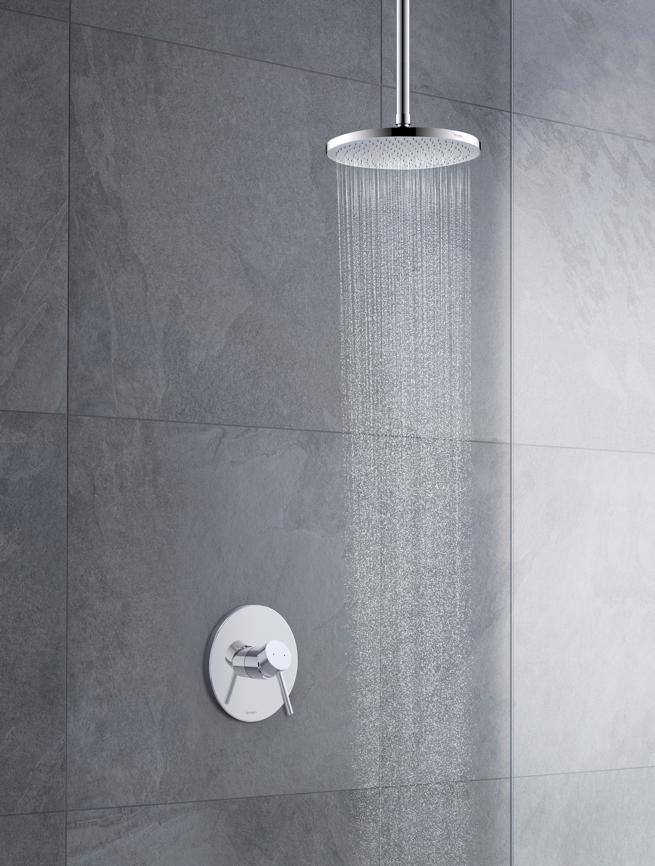 Duravit Circle Conjunto misturador monocomando oculto cromado de alto brilho