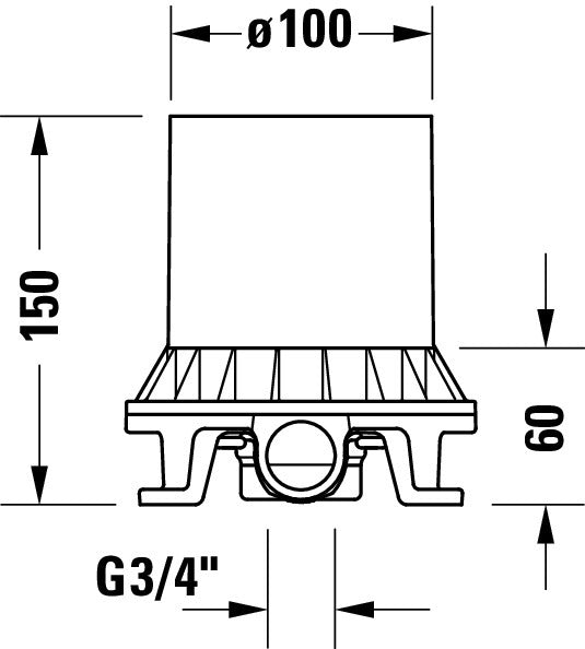 Duravit corpo base para misturador de banheira