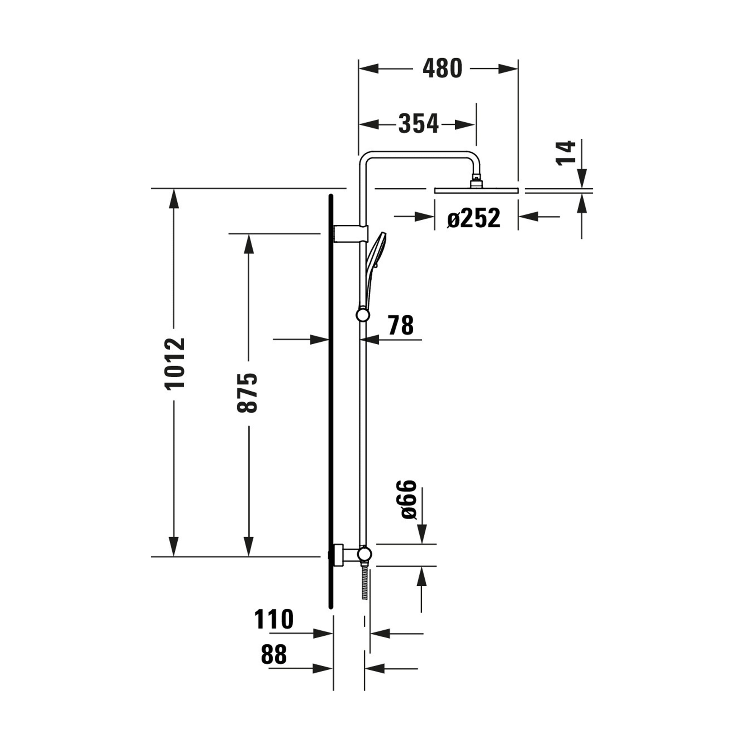 Sistema de duche Duravit com termóstato