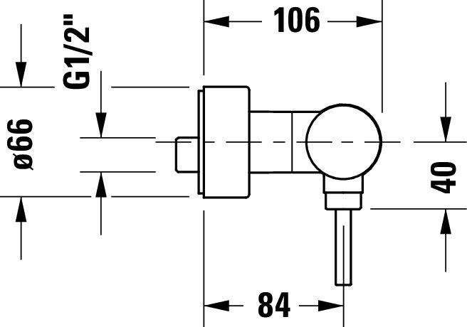 Duravit Circle misturadora de duche monocomando de superfície