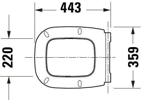 Assento sanitário universal Duravit Univavo com fechamento suave