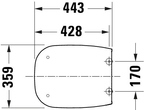 Assento sanitário universal Duravit Univavo com fechamento suave