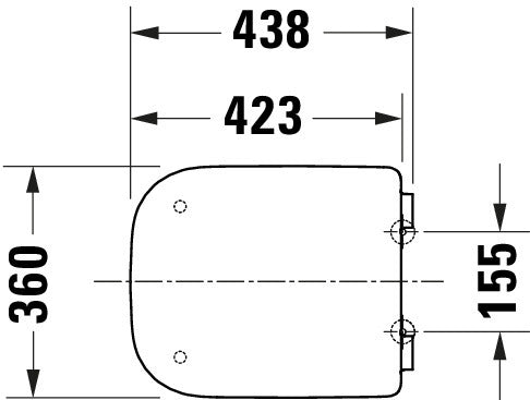 Duravit Univavo assento sanitário universal com fechamento suave