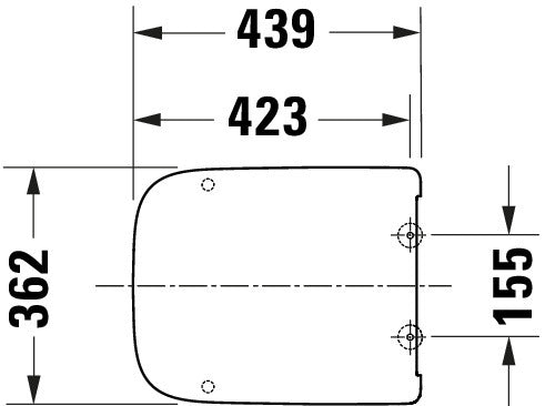 Assento sanitário universal Duravit Univavo com fechamento suave