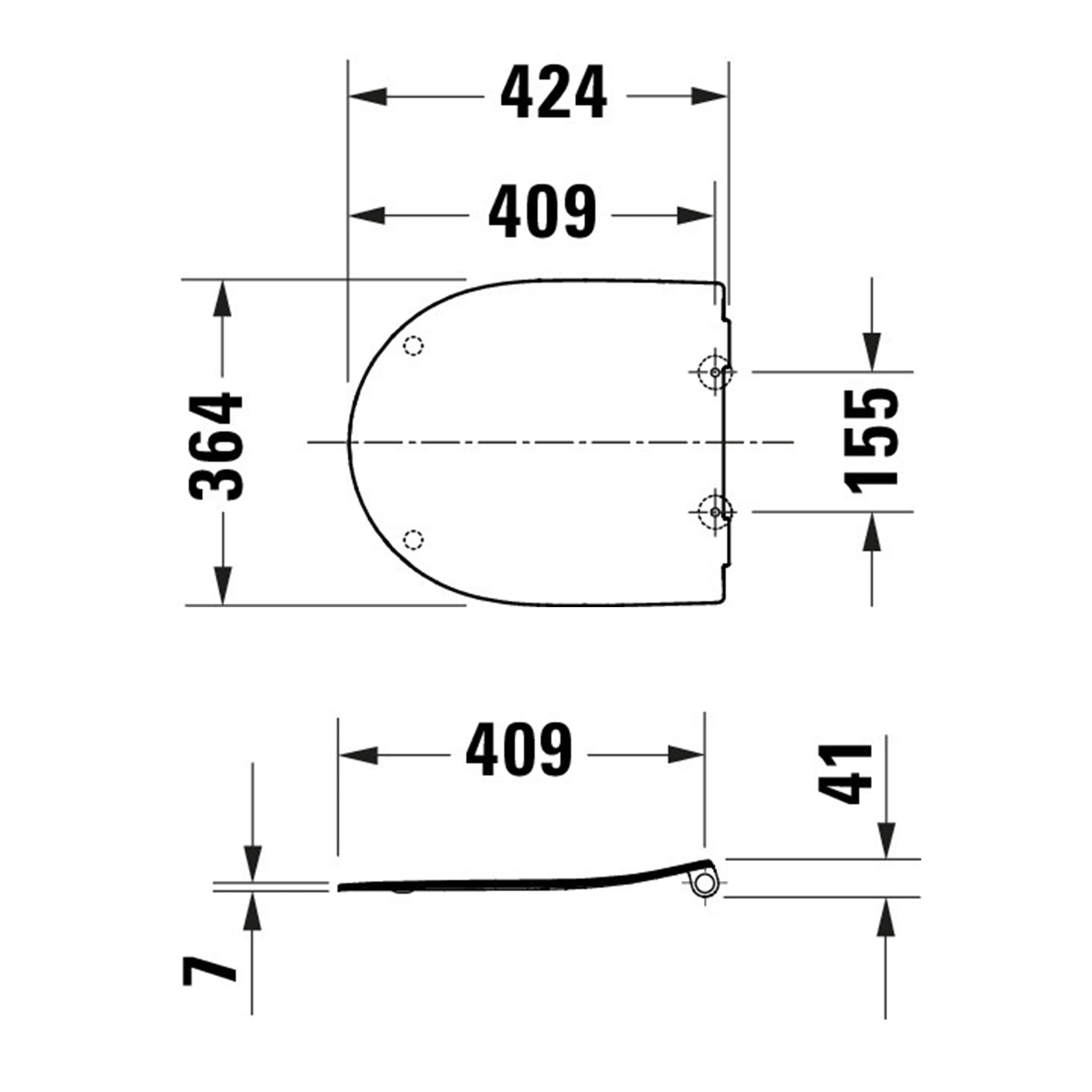 Duravit Univavo Assento de sanita universal com mecanismo de fecho suave, oval