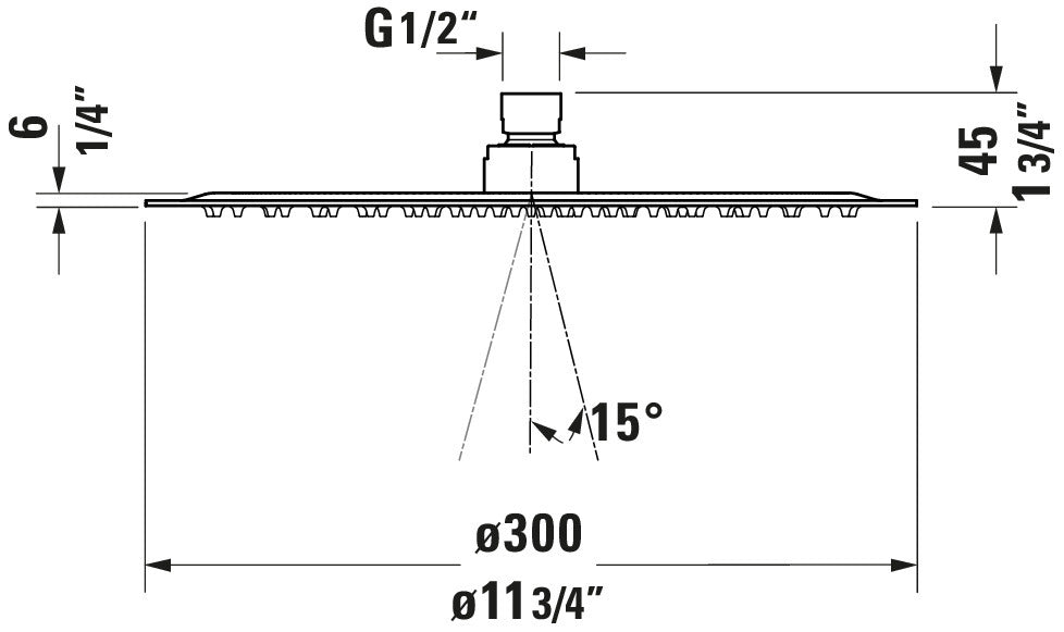 Duravit Universal chuveiro de teto