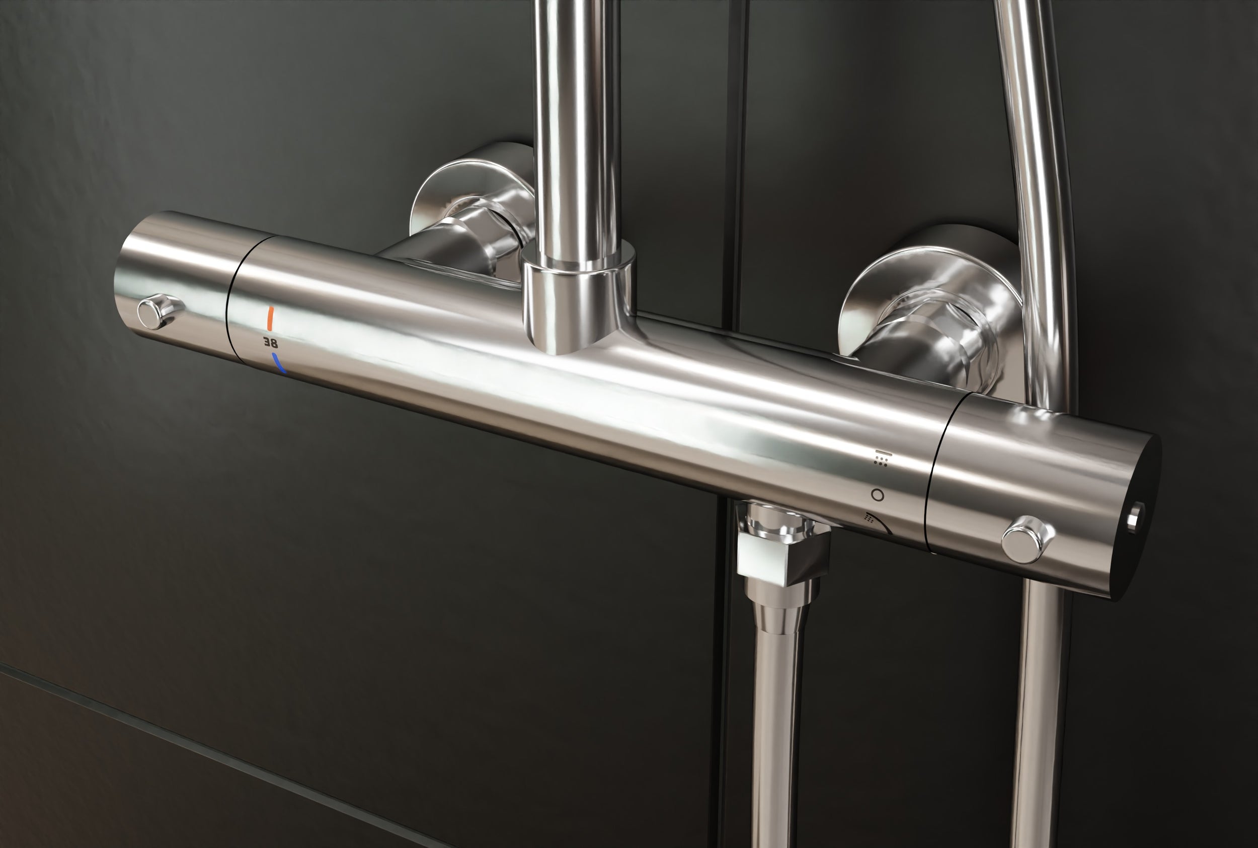 Coluna de duche de design termostática 4011 BASIC