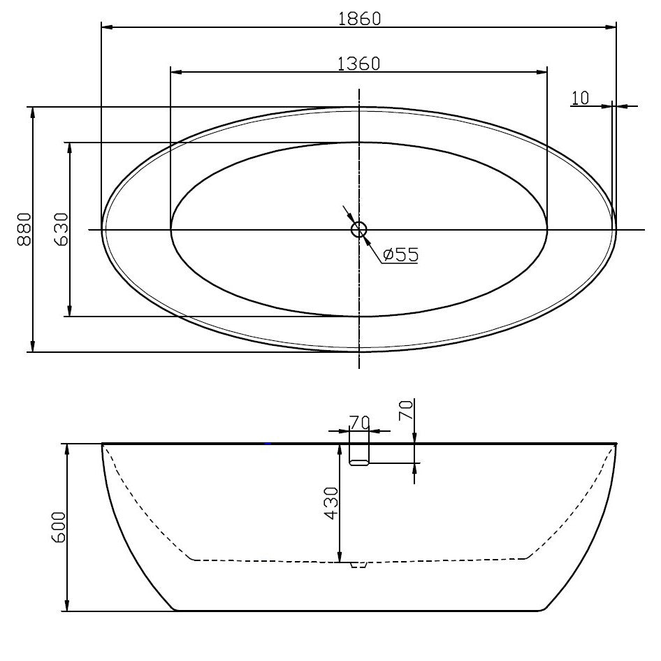 Banheira independente TERRA