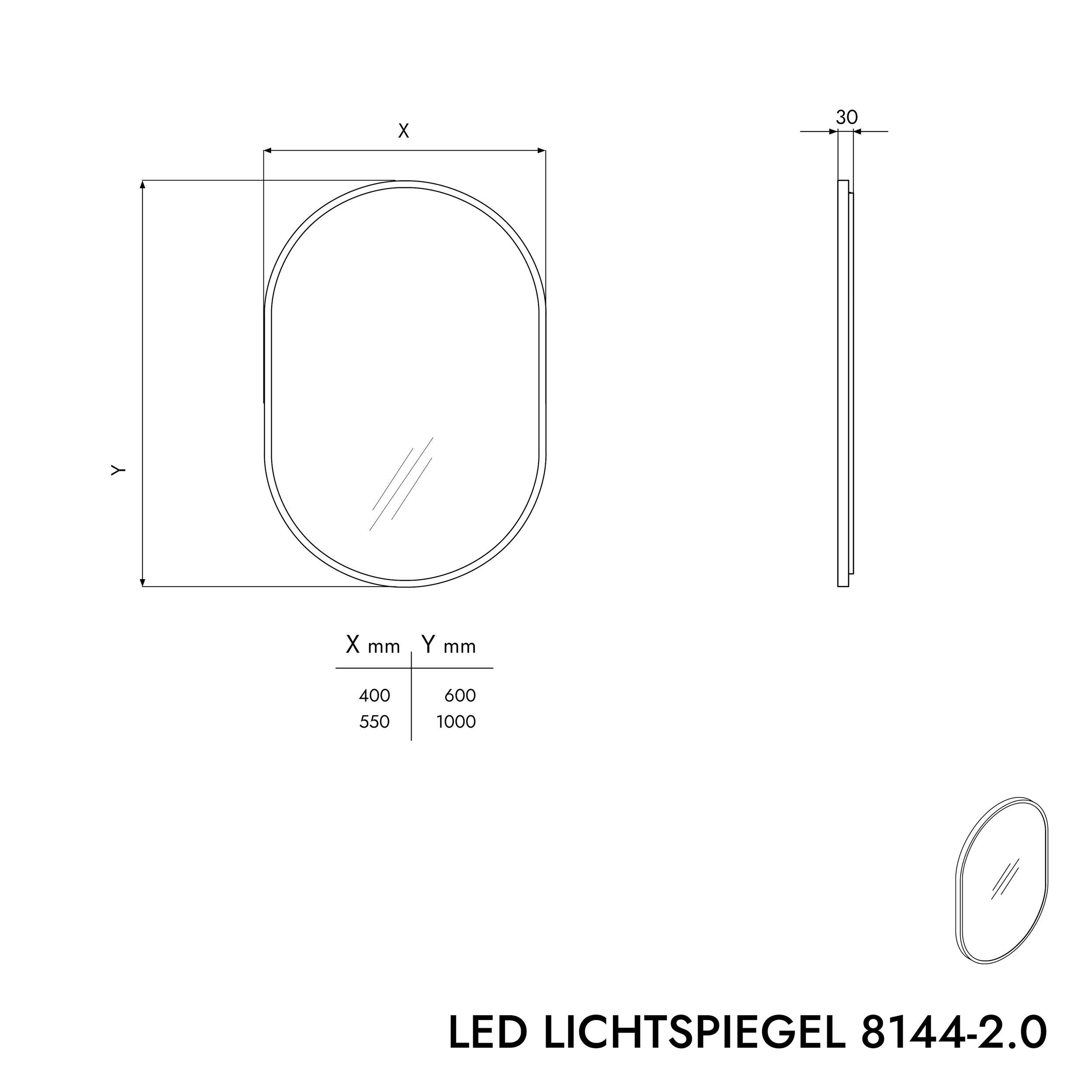 Espelho de luz LED 8144-2.0