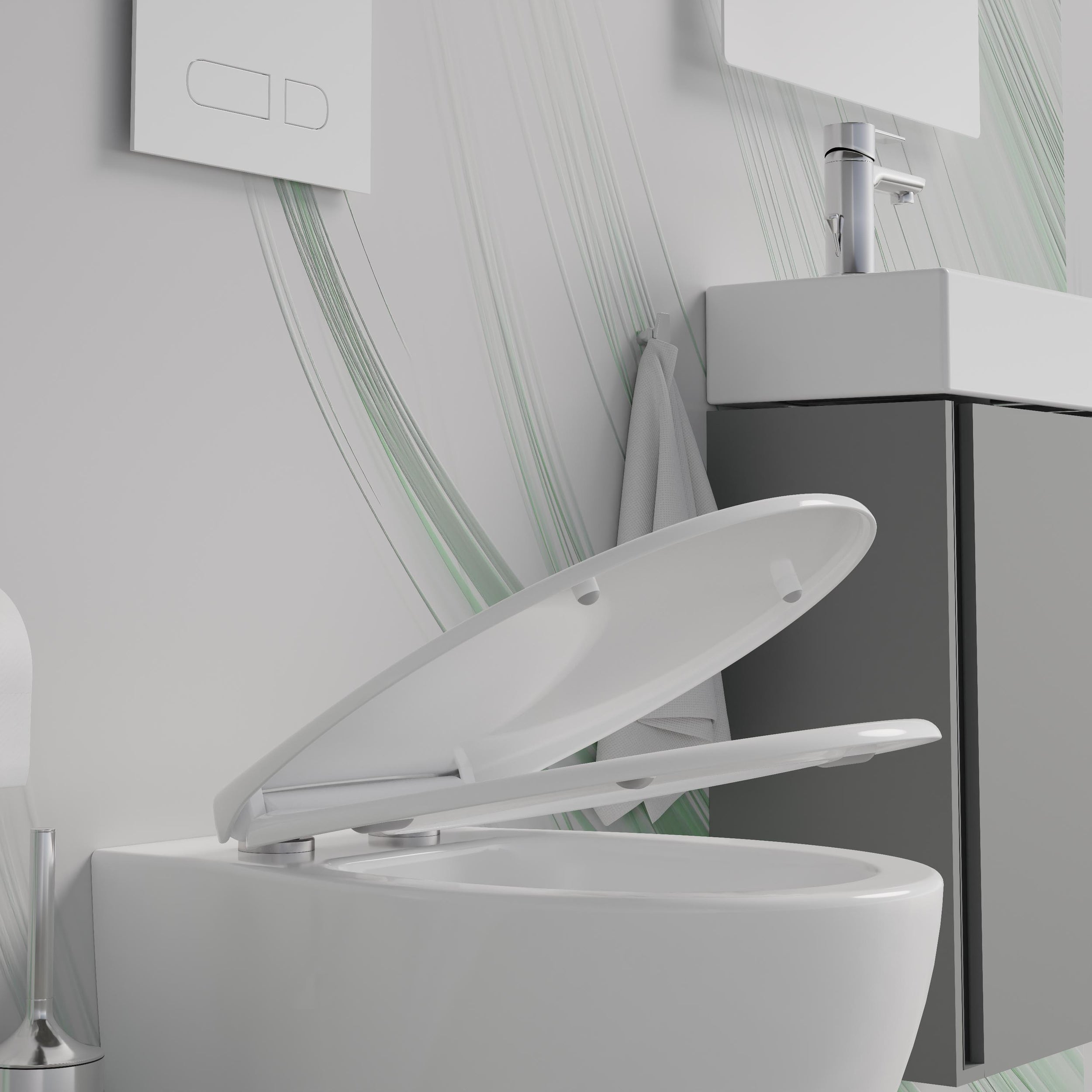 Tampa de sanita com fecho suave