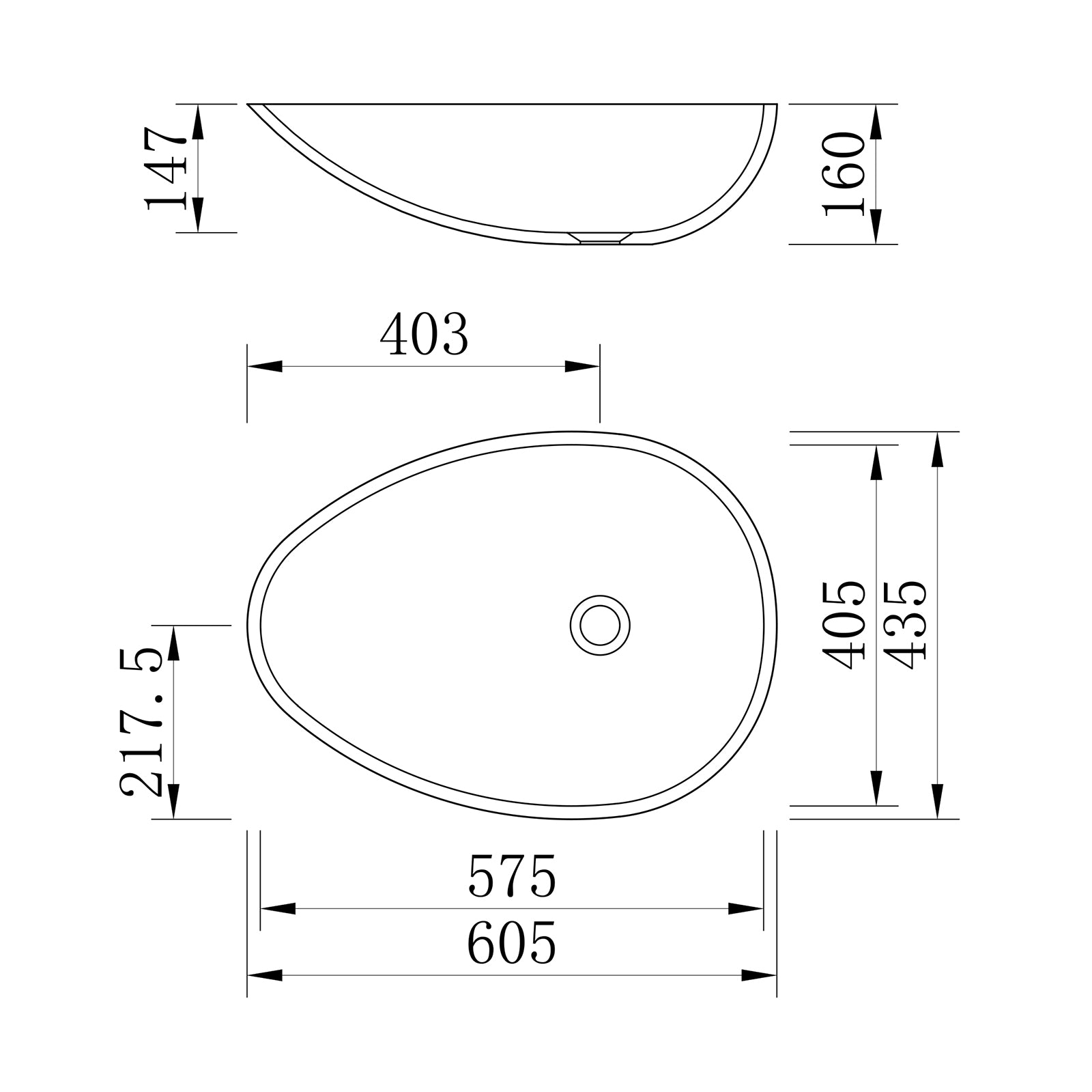 Lavatório de bancada VELA