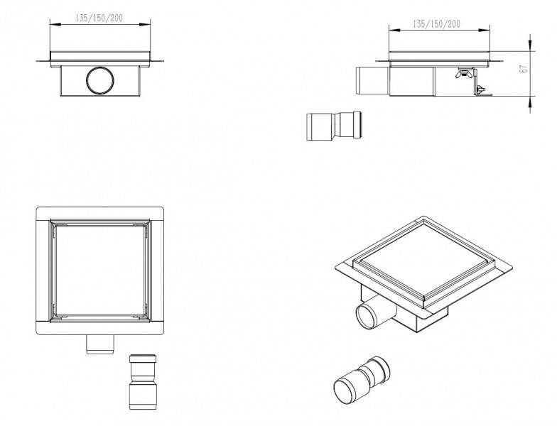 Canaleta de aço inoxidável T02