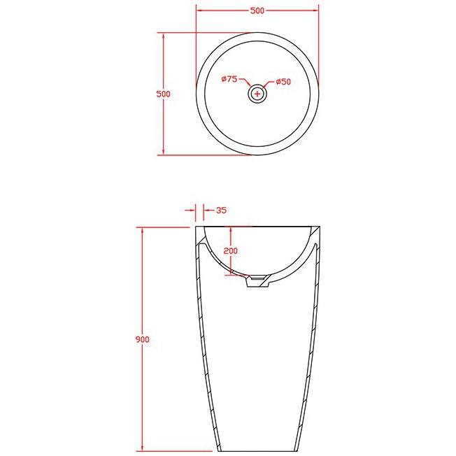 Lavatório de pé TWZ16