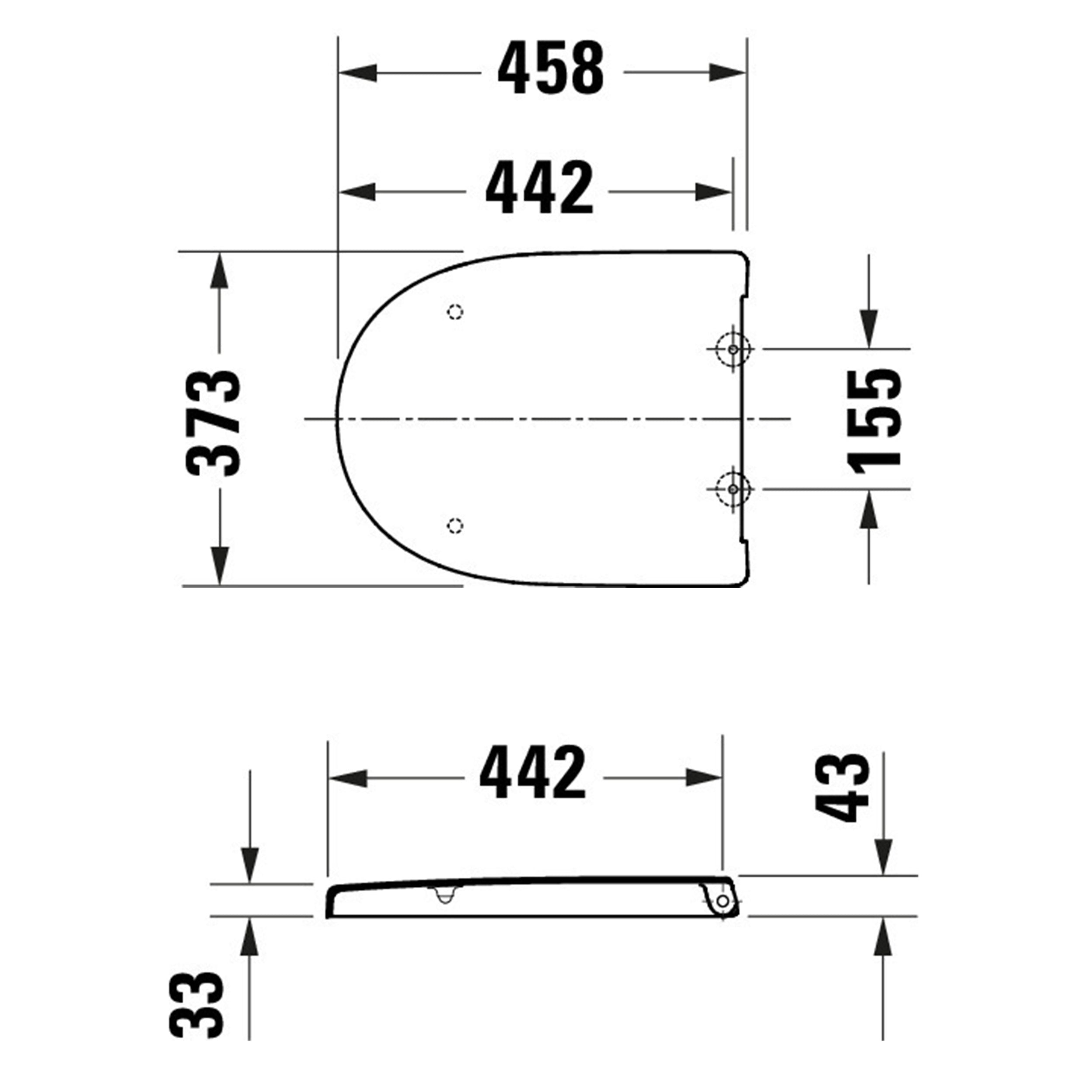 Duravit Univavo assento sanitário universal com fechamento suave