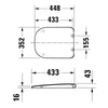 Assento sanitário universal Duravit Univavo com fechamento suave