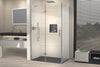 Chuveiro de canto com porta de giro no painel fixo NT403