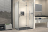 Duche de canto com porta de giro em painel fixo NT403