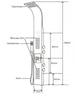 Coluna de duche 8815 com termostato SEDAL