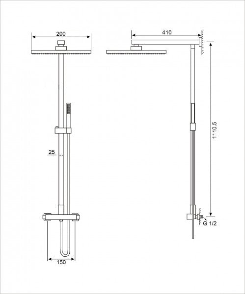 Sistema de duche termostático SEDAL 8921B Basic