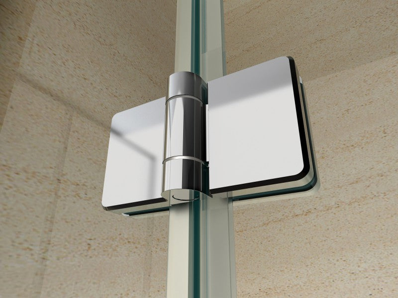 Entrada no canto da cabina de duche EX213 - alçapão - 8 mm Vidro NANO Real - 100 x 100 x 195cm + base de duche