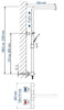 Coluna de duche de design Thermostat 3011 Basic