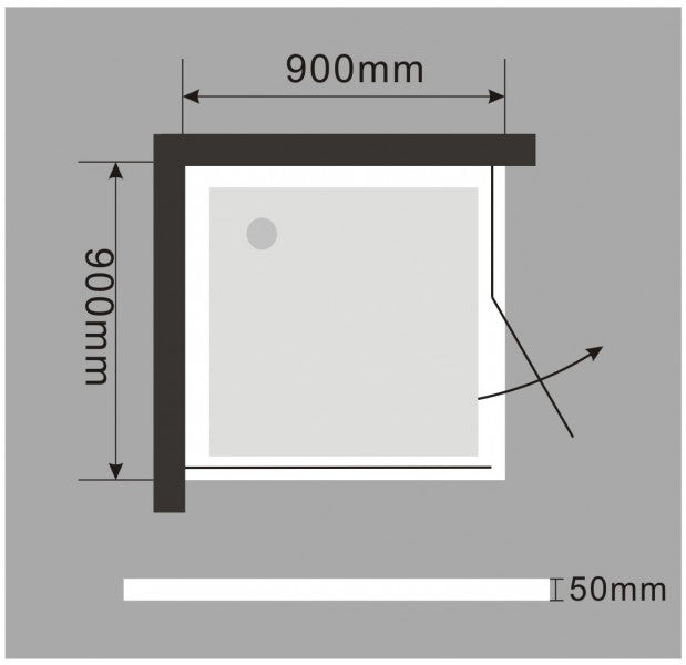 Cabina de duche de canto EX416 - vidro de segurança genuíno de 8 mm - revestimento NANO - 90 x 90 x 195 cm + base de duche