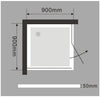 Cabina de duche de canto EX416 - vidro de segurança genuíno de 8 mm - revestimento NANO - 90 x 90 x 195 cm + base de duche