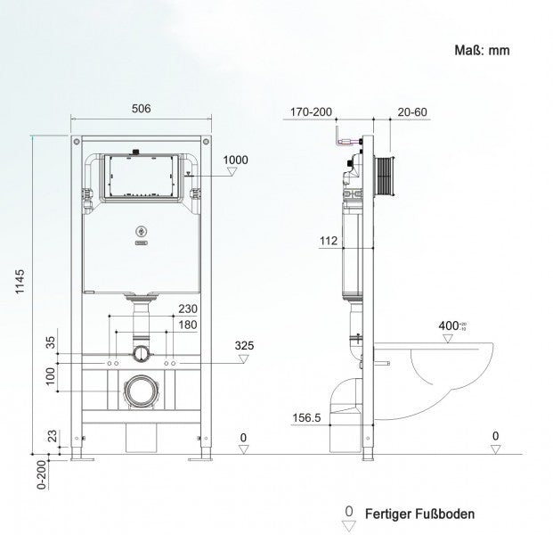 Conjunto completo de WC 43: WC B-8030R Preto
