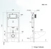 Conjunto completo de WC 43: WC B-8030R Preto