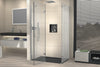Chuveiro de canto com porta de giro no painel fixo NT403
