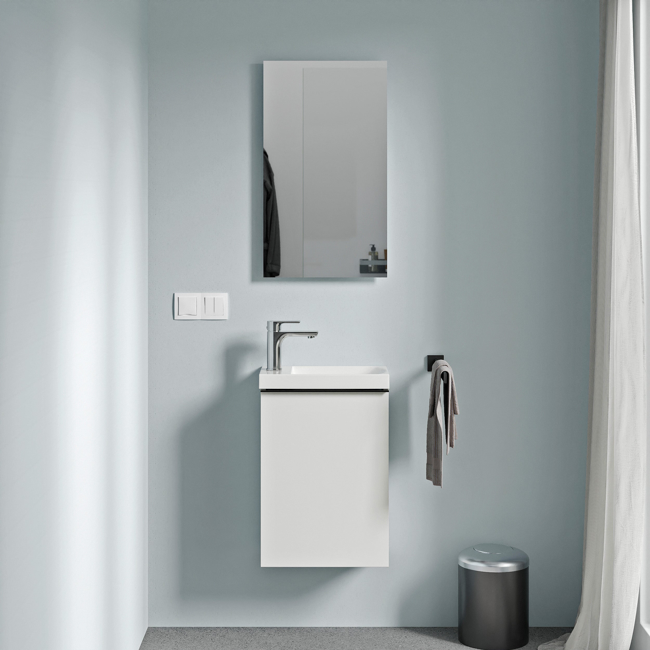 Conjunto de móveis de banheiro para lavabo TIM 40 cm com lavatório