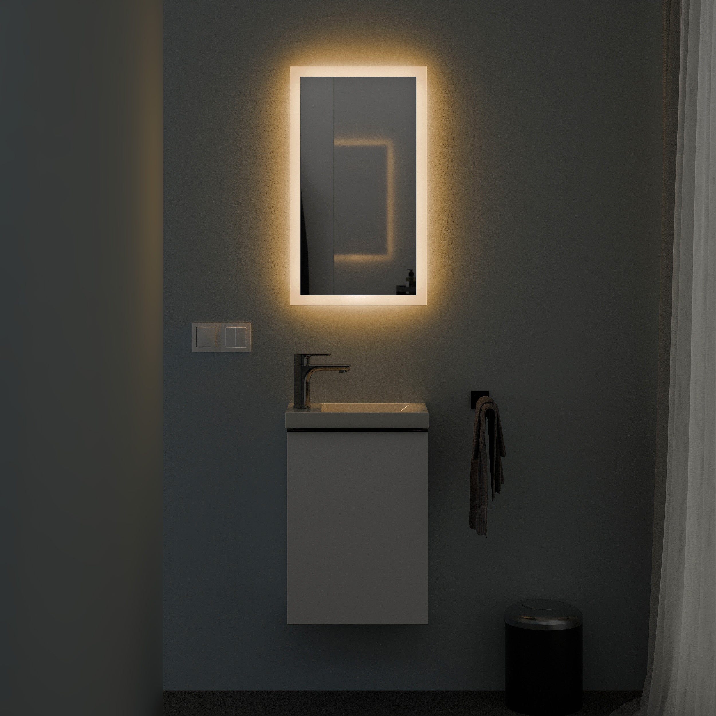 Conjunto de móveis de banheiro VIREO 40 cm com lavatório