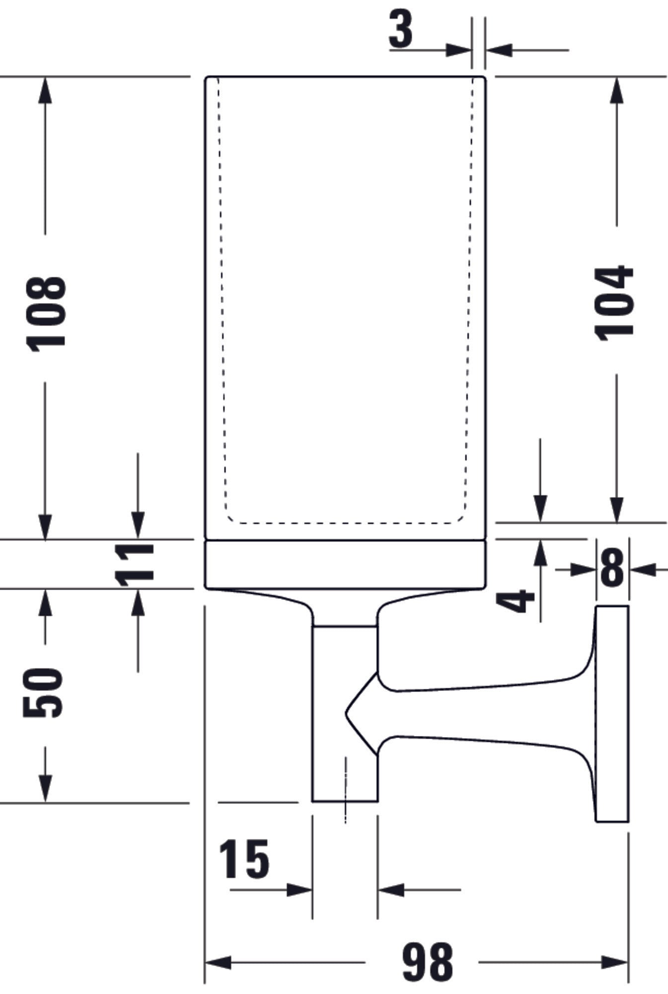Duravit Starck T copo para escova de dentes