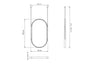 Espelho suspenso ARCTIC oval