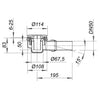 Ralo para base de duche Dallmer ORIO 85 mm altura