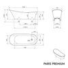 Banheira independente PARIS PREMIUM