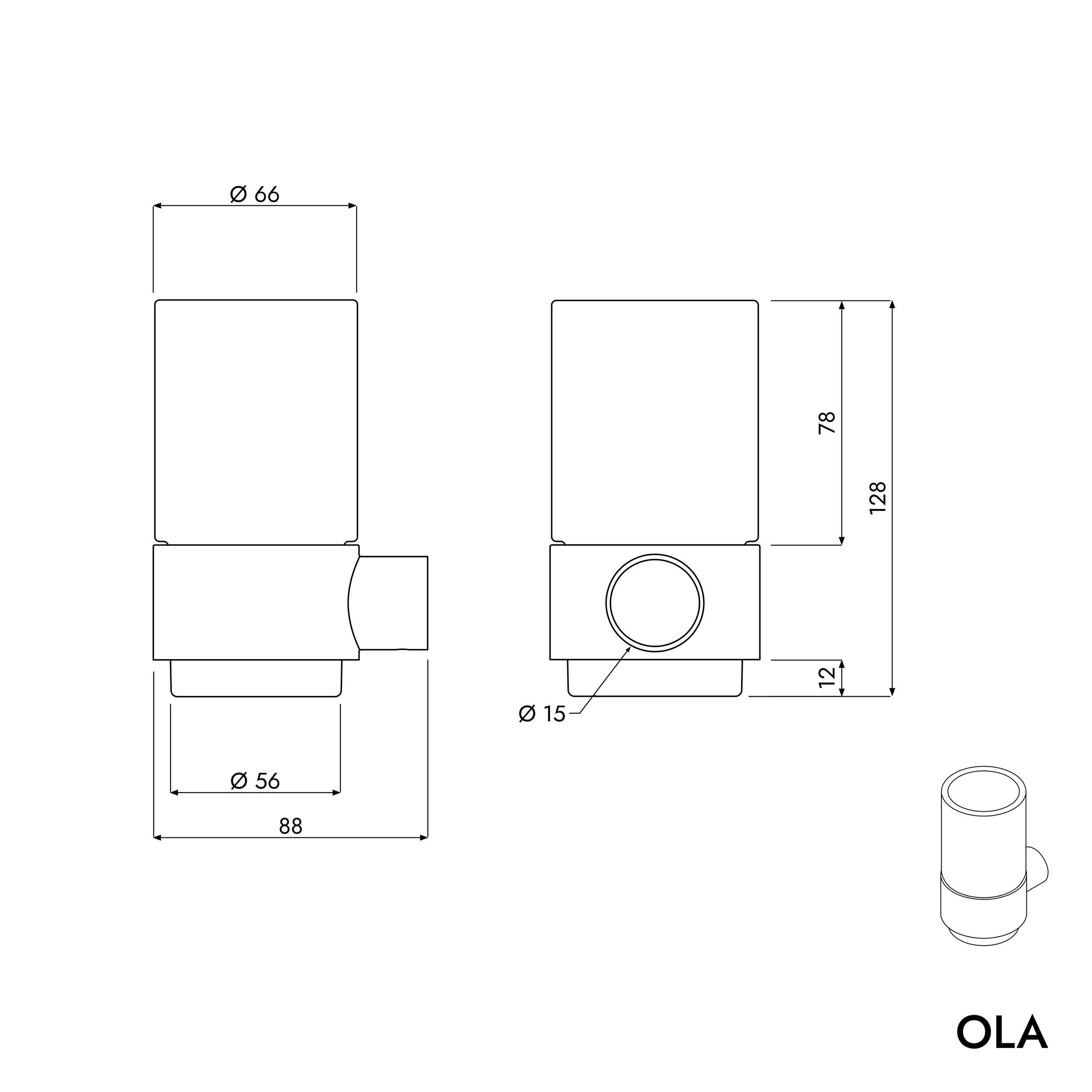 Copo para escova de dentes OLA