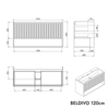 Conjunto de móveis de banheiro BELDIVO 120 cm