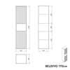 Conjunto de móveis para banheiro BELDIVO 80 cm com lavatório