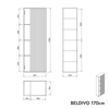 Armário alto BELDIVO 170 cm