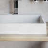Lavatório de bancada / Lavatório de parede BS6001 - branco - mármore fundido - 120cm