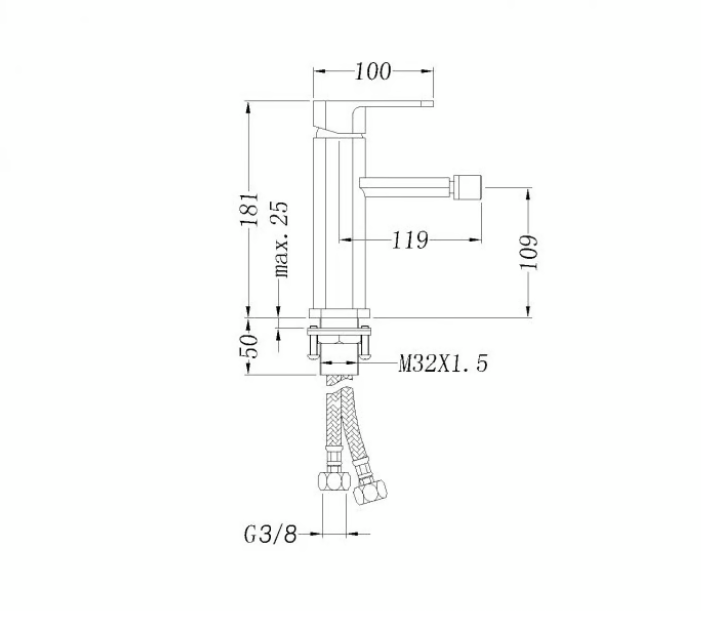 Misturador para bidê 1238C