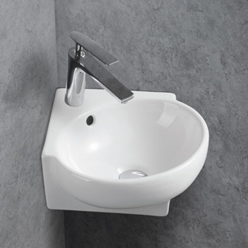 Lavatório de canto Lavatório cerâmico de parede KW198A para WC de visitas