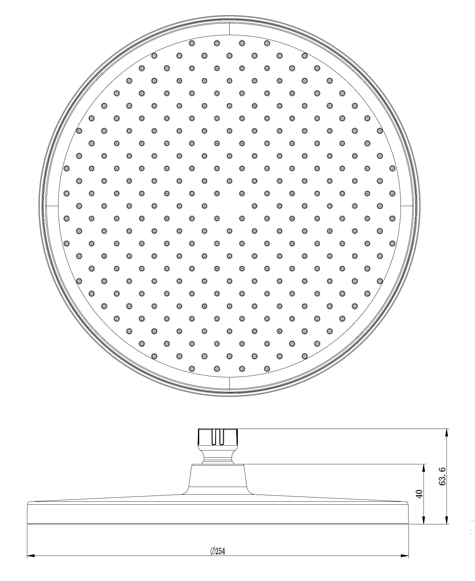 Coluna de duche de design termostática 8221 BASIC