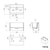 TW18 lavatório de parede em ferro fundido mineral